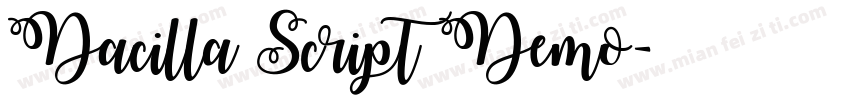 Dacilla Script Demo字体转换